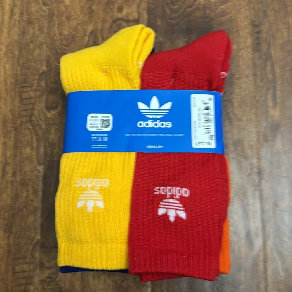 Adidas Originals Crew Multi Sport Socks 6 Pack Size L